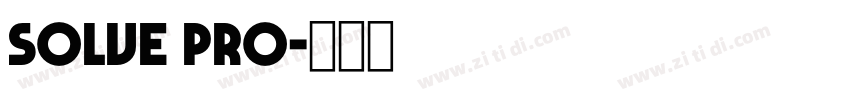Solve Pro字体转换